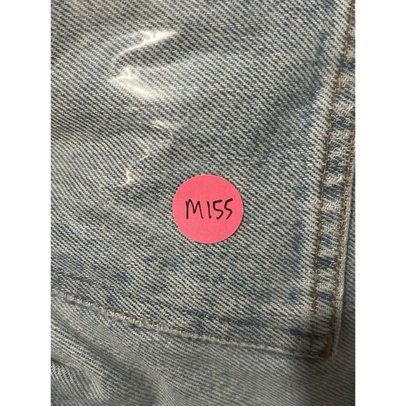 Agolde Womens Pinch Waist Jeans Size 27 Blue Straight Leg Distressed (see photo) - Picture 11 of 11